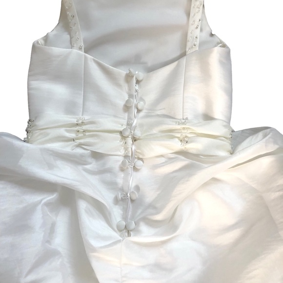 Designer Exquisite White Flower Girl Dress 3 - Picture 6 of 16